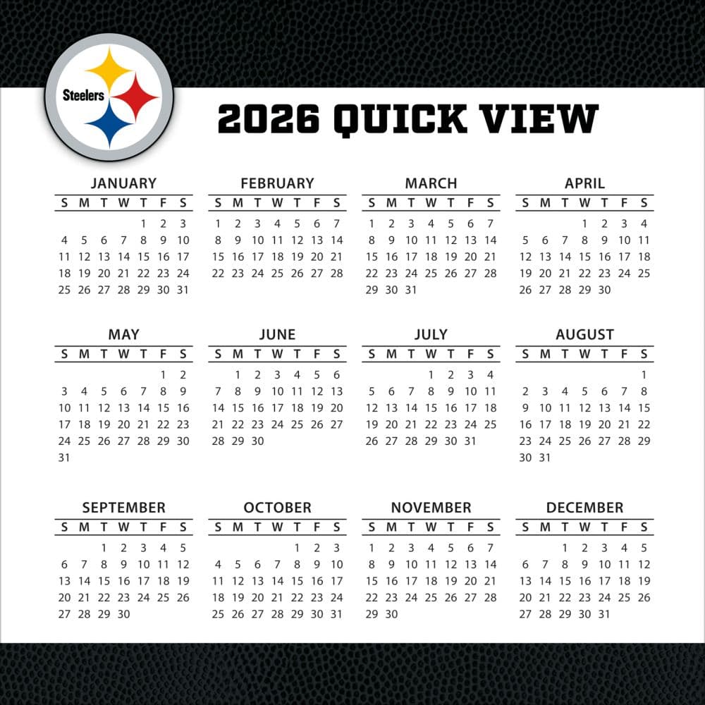 NFL Pittsburgh Steelers 2026 Desk Calendar Fourth Alternate Image