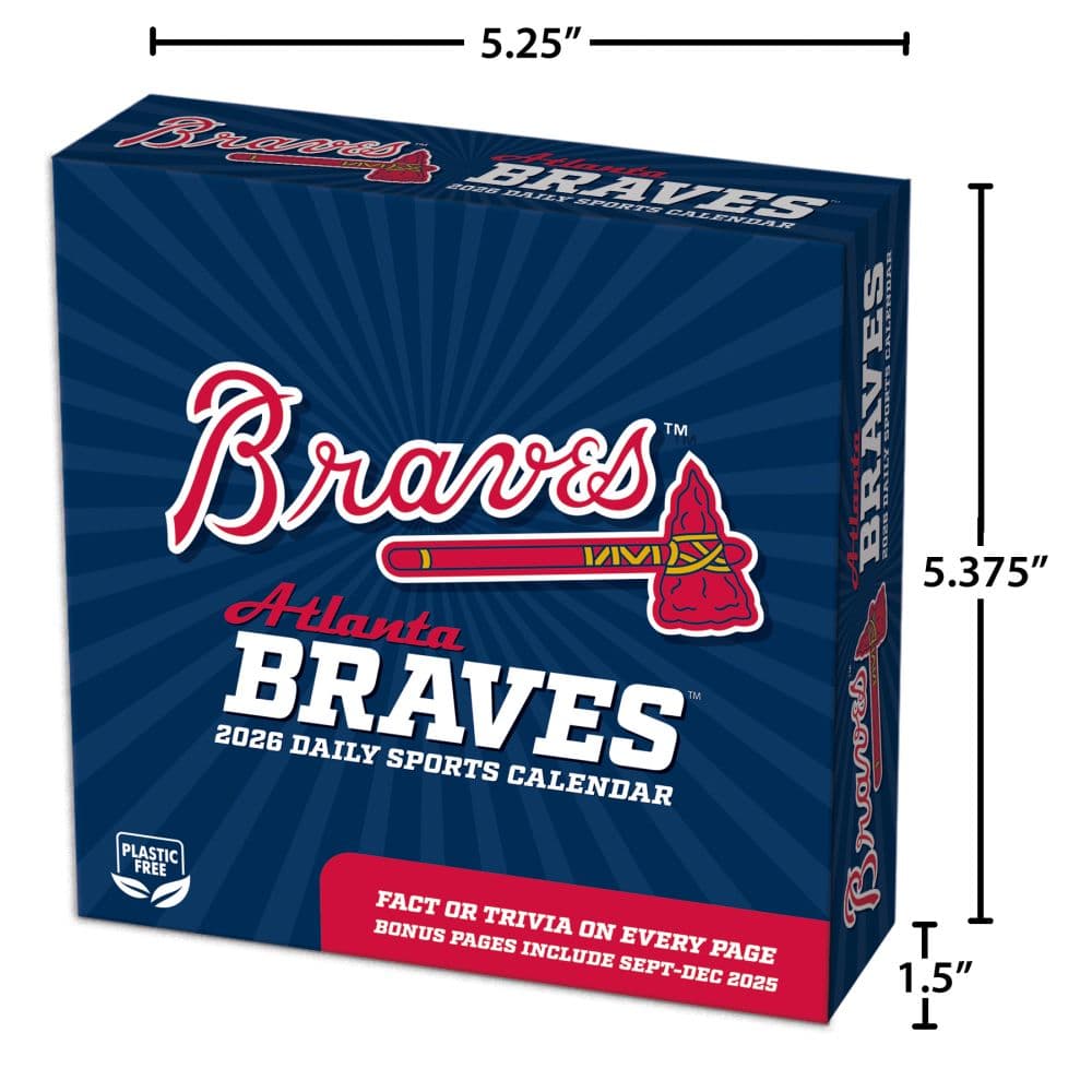 MLB Atlanta Braves 2026 Desk Calendar Fifth Alternate Image