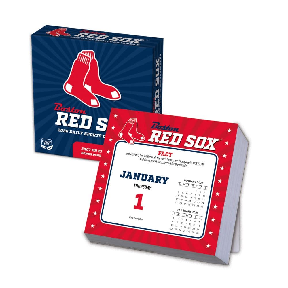 MLB Boston Red Sox 2026 Desk Calendar Main Product Image