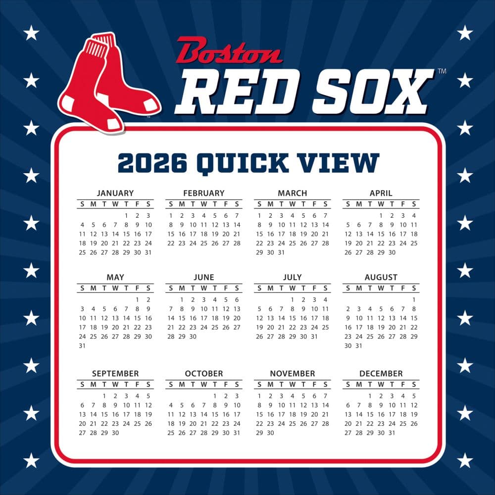 MLB Boston Red Sox 2026 Desk Calendar Fourth Alternate Image
