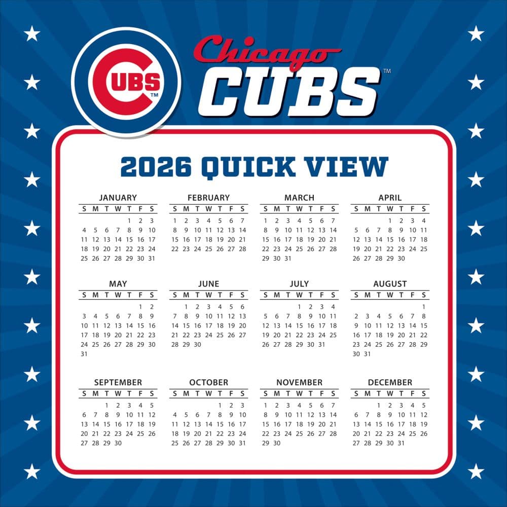 MLB Chicago Cubs 2026 Desk Calendar Fourth Alternate Image