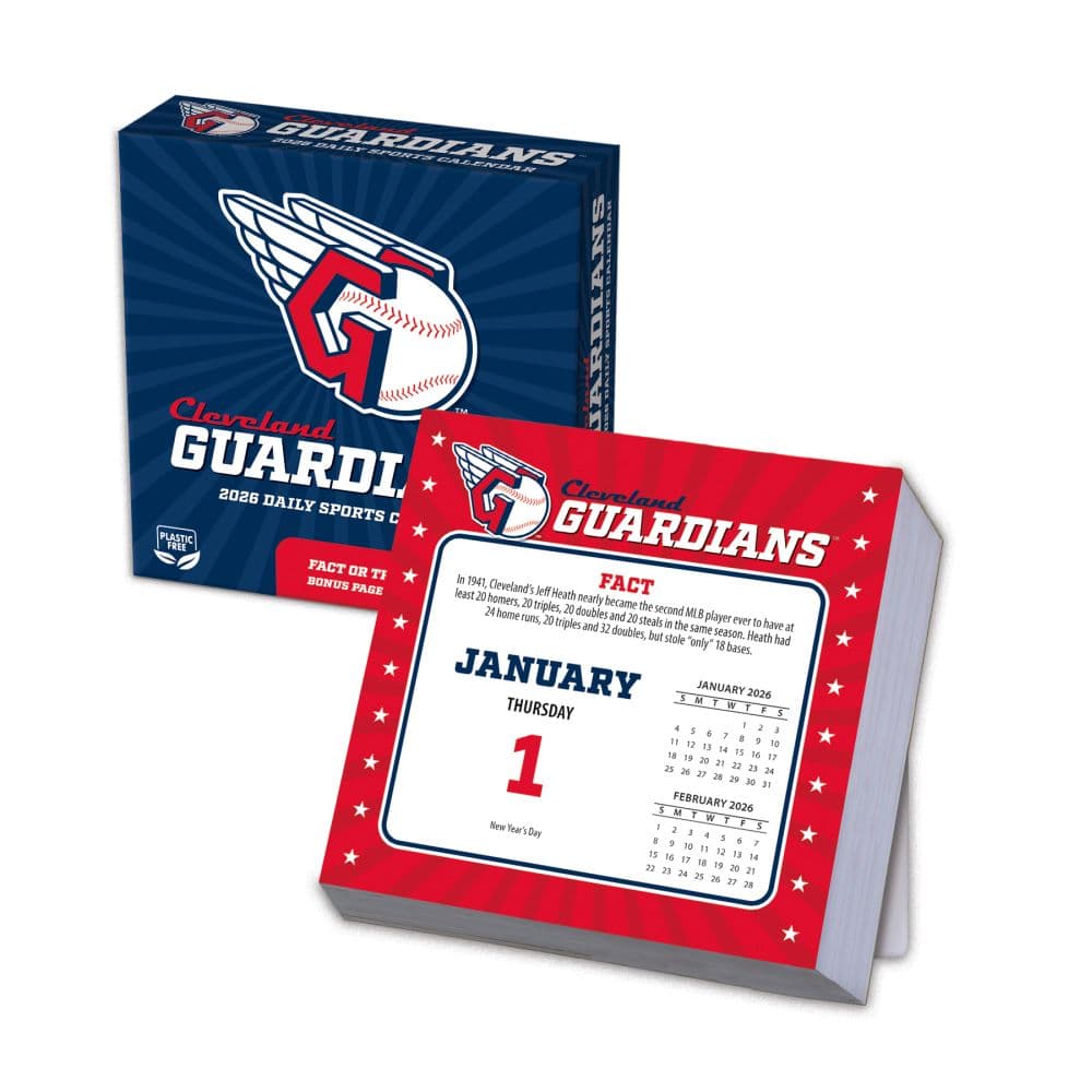 MLB Cleveland Guardians 2026 Desk Calendar Main Product Image