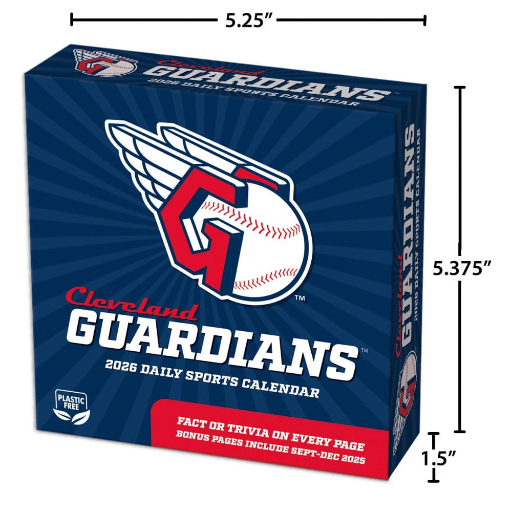 MLB Cleveland Guardians 2026 Desk Calendar Fifth Alternate Image