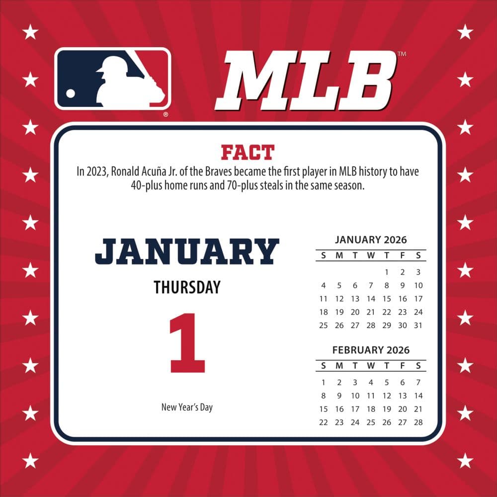 MLB All Team 2026 Desk Calendar Second Alternate Image
