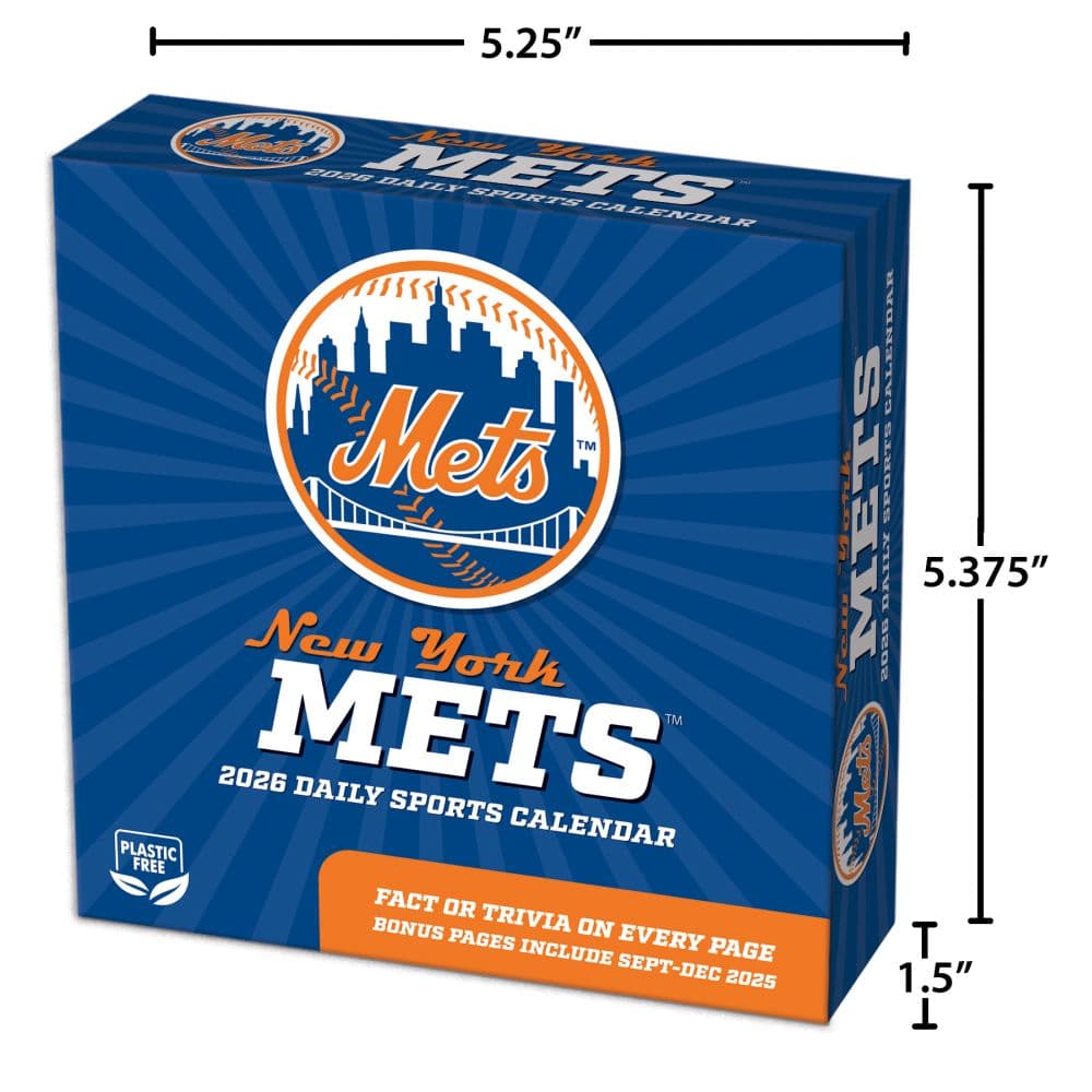 MLB New York Mets 2026 Desk Calendar Fifth Alternate Image