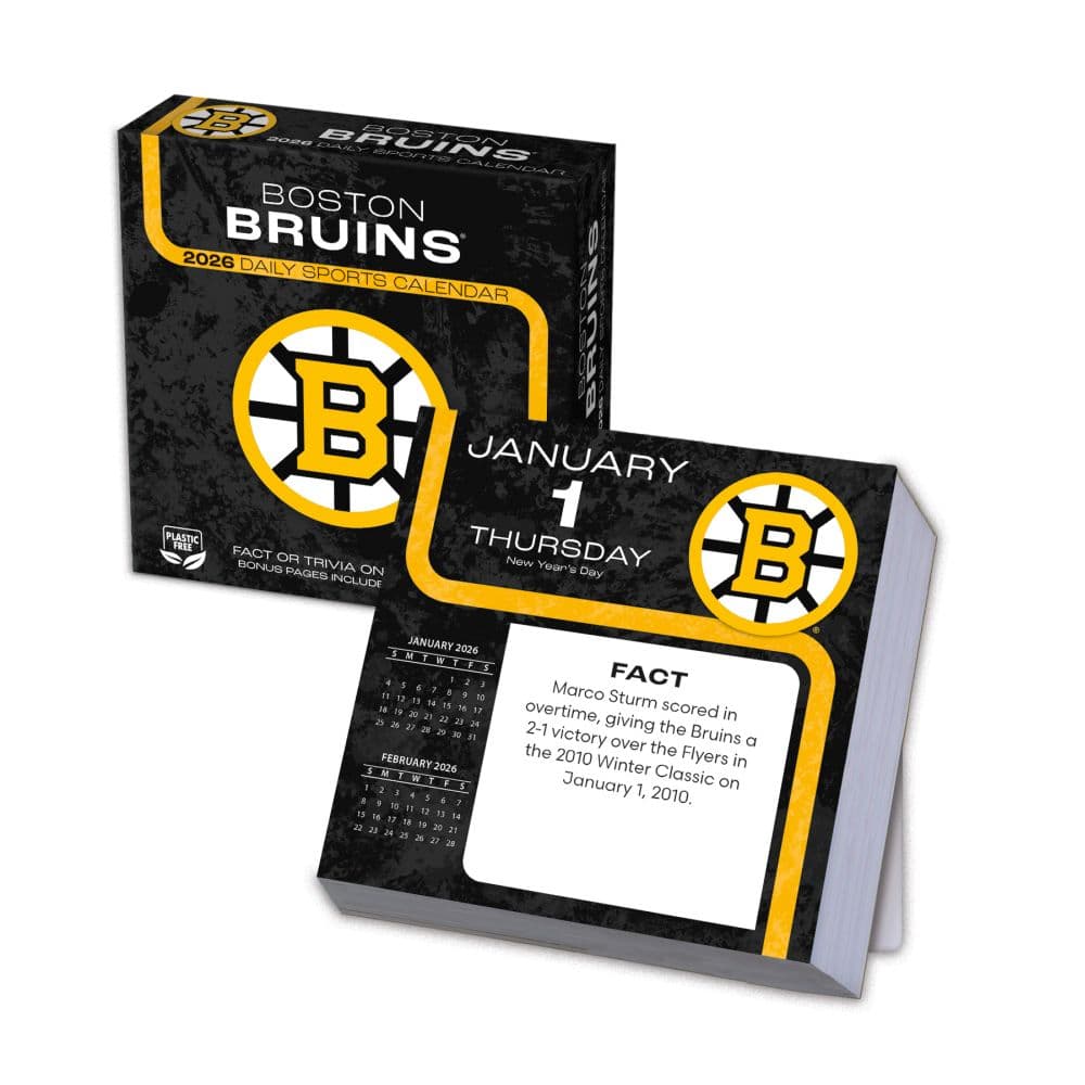 NHL Boston Bruins 2026 Desk Calendar Main Product Image