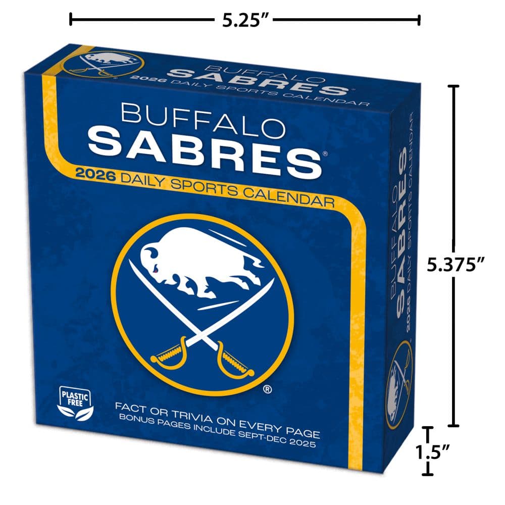 NHL Buffalo Sabres 2026 Desk Calendar Sixth Alternate Image
