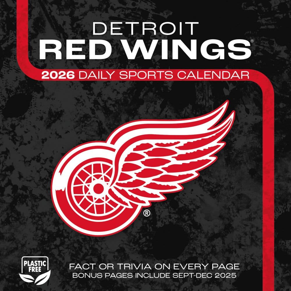 NHL Detroit Red Wings 2026 Desk Calendar First Alternate Image