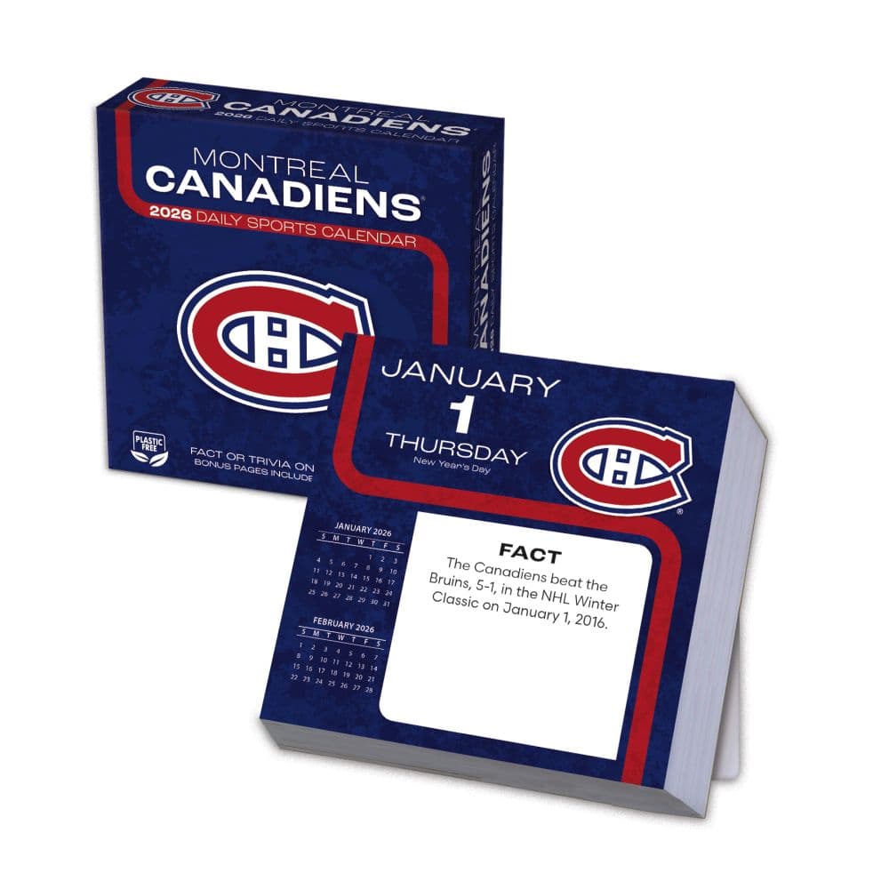 NHL Montreal Canadiens 2026 Desk Calendar Main Product Image
