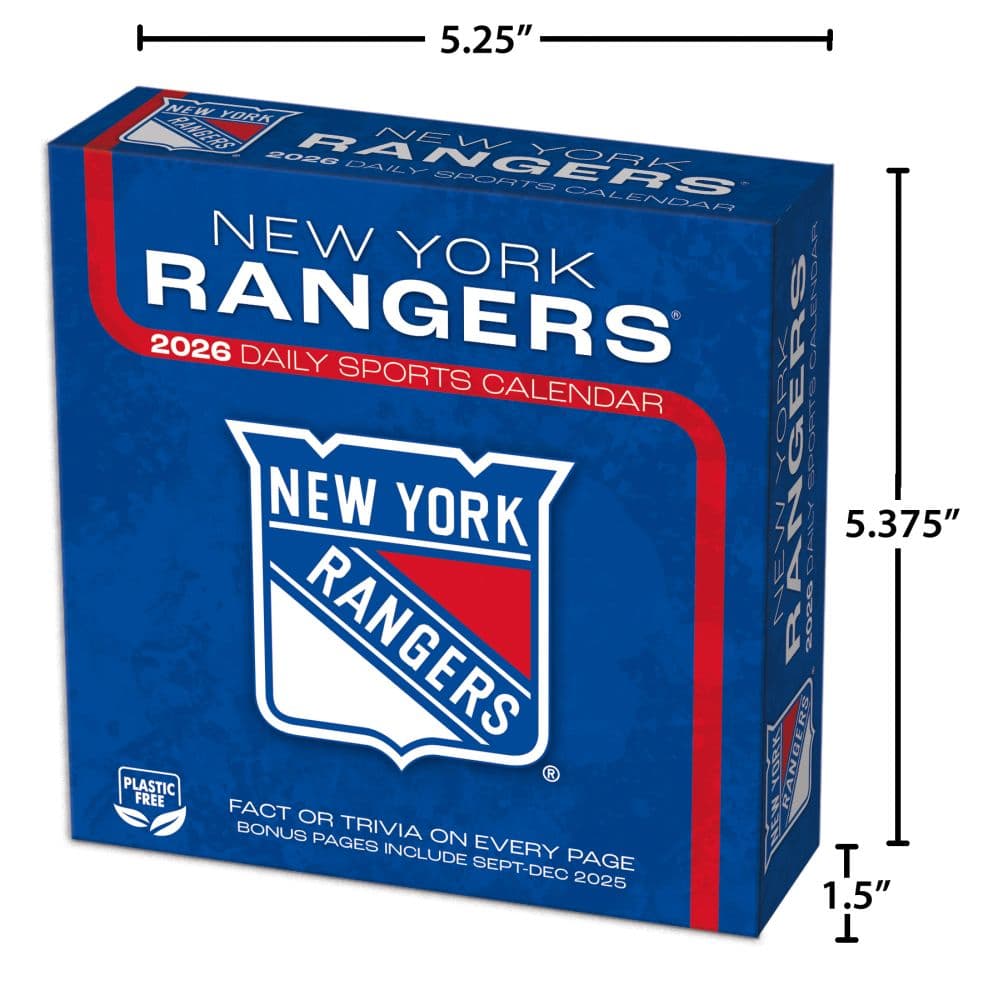 NHL New York Rangers 2026 Desk Calendar Sixth Alternate Image