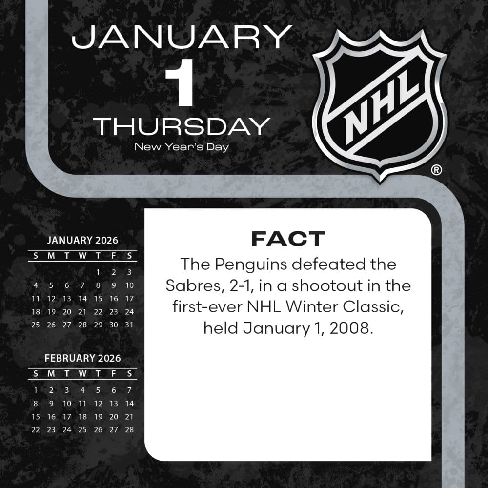 NHL All Team 2026 Desk Calendar Second Alternate Image