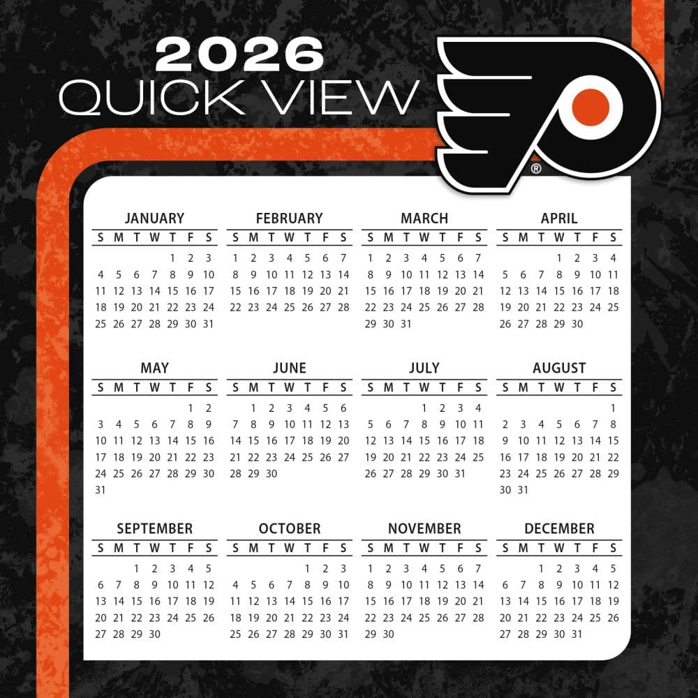 NHL Philadelphia Flyers 2026 Desk Calendar Fourth Alternate Image