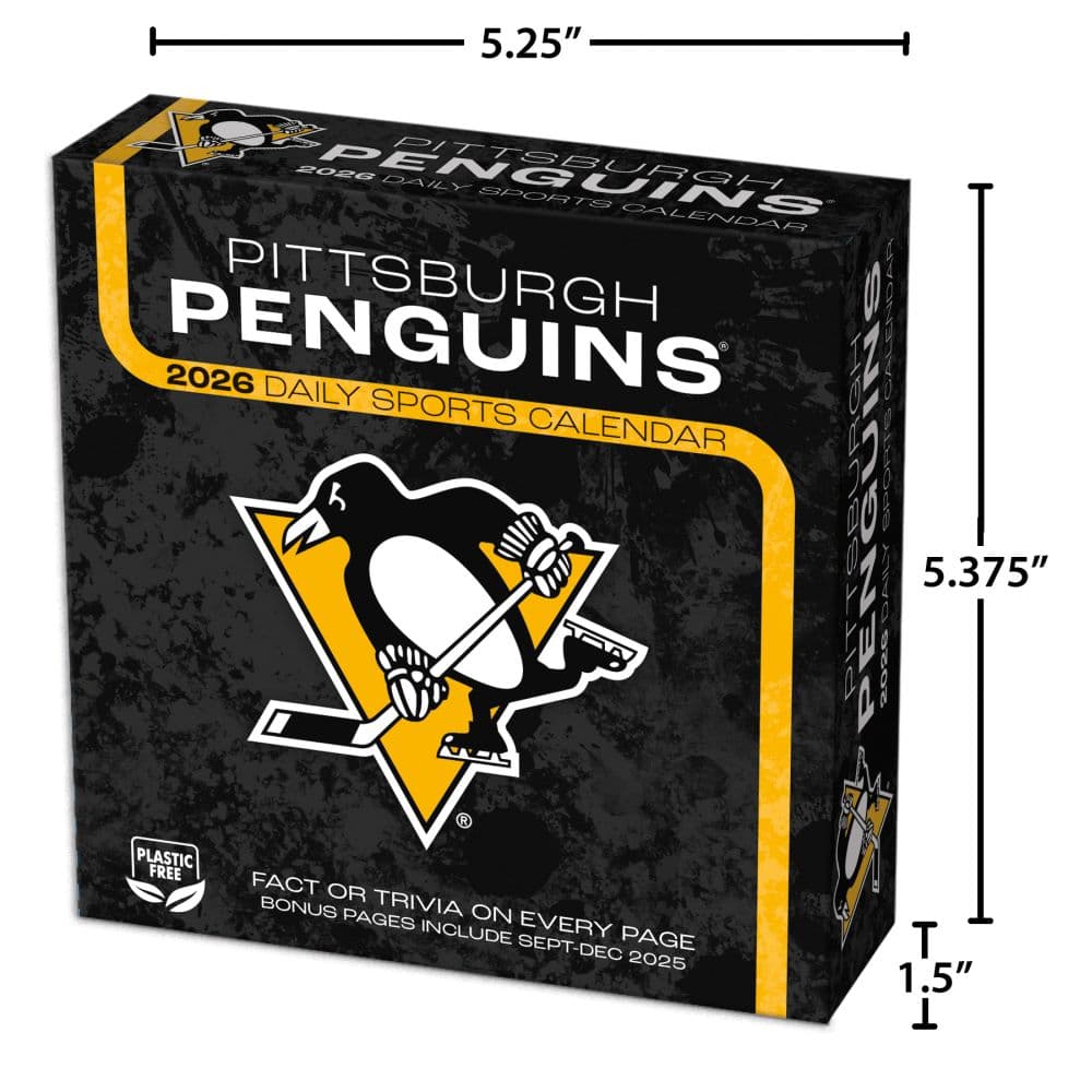 NHL Pittsburgh Penguins 2026 Desk Calendar Sixth Alternate Image