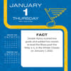 image NHL St Louis Blues 2026 Desk Calendar Second Alternate Image