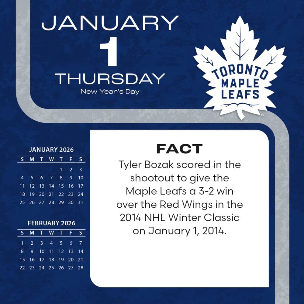 NHL Toronto Maple Leafs 2026 Desk Calendar Second Alternate Image