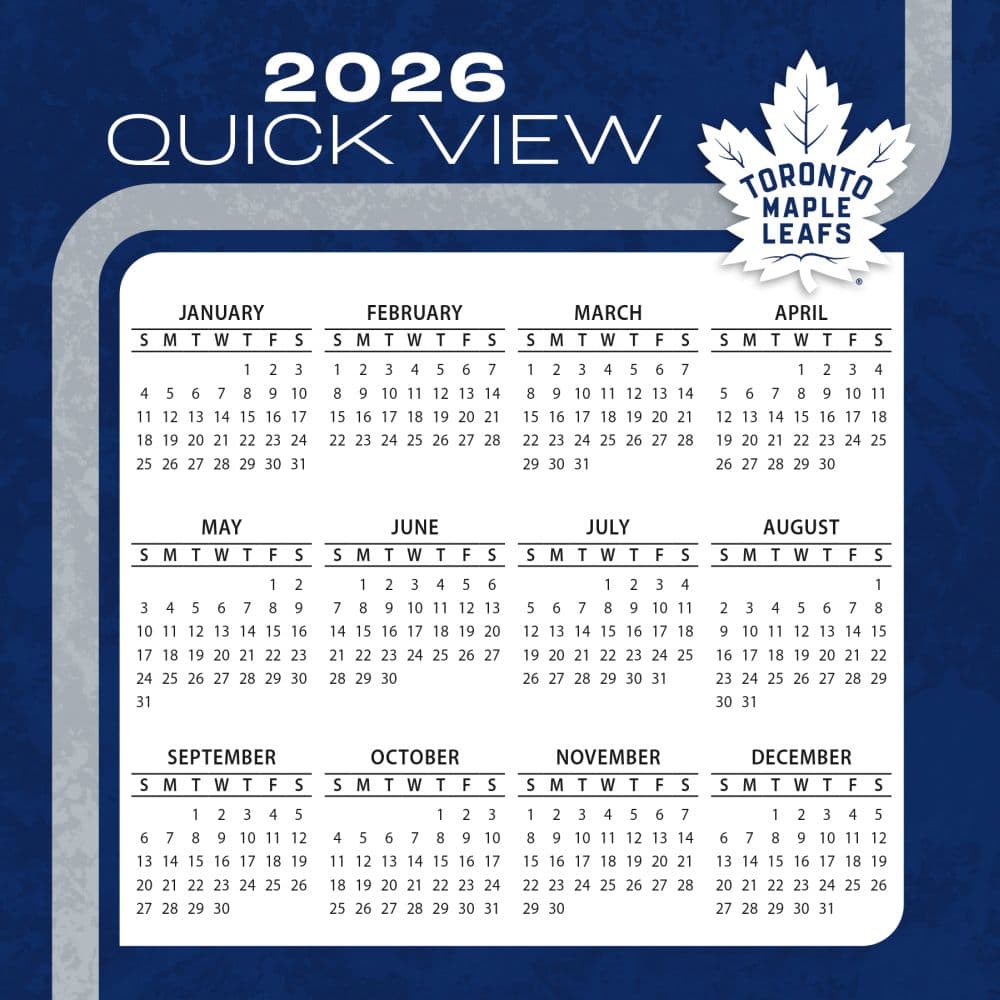 NHL Toronto Maple Leafs 2026 Desk Calendar Fourth Alternate Image