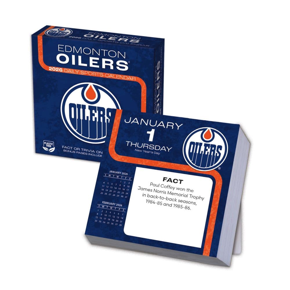 NHL Edmonton Oilers 2026 Desk Calendar Main Product Image
