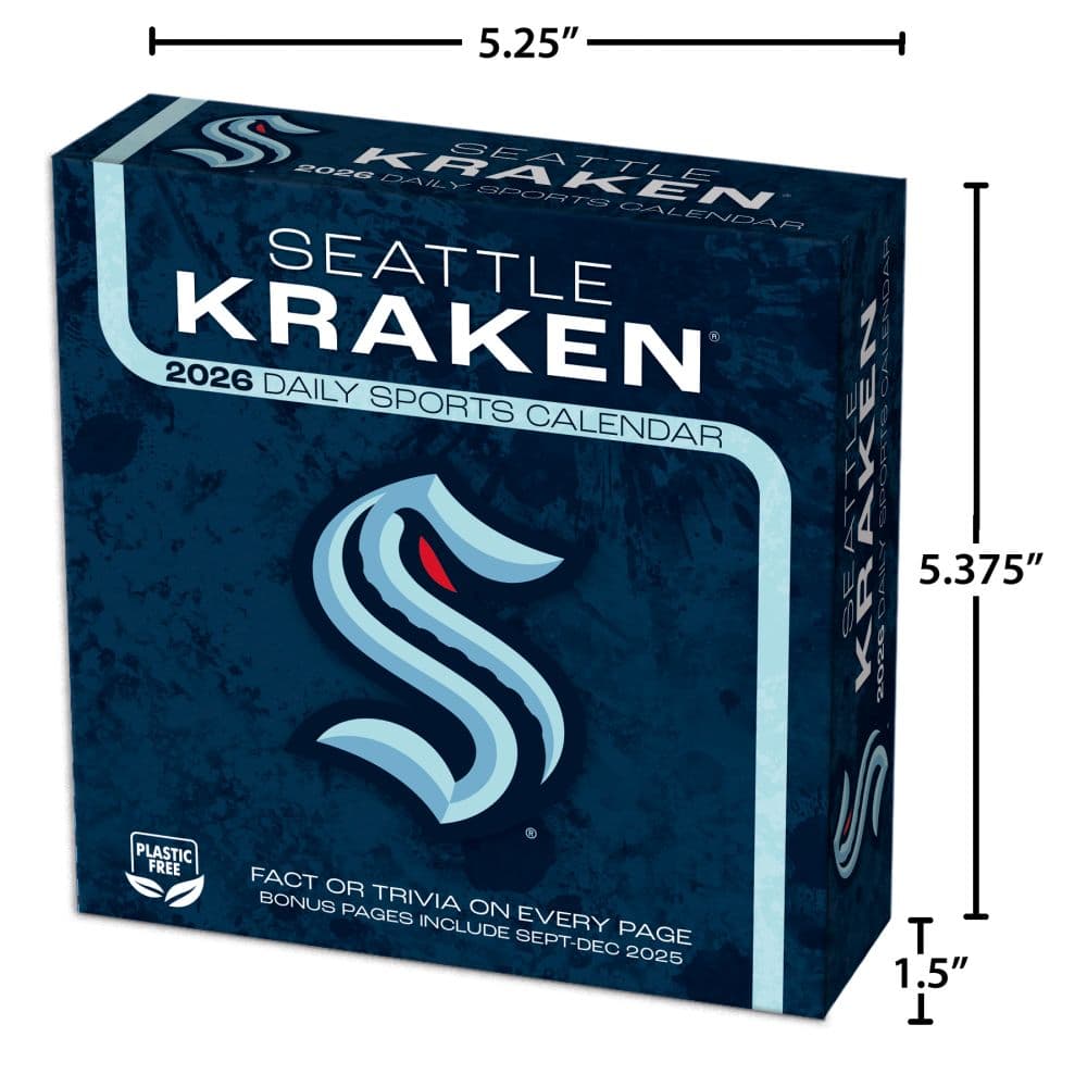 NHL Seattle Kraken 2026 Desk Calendar Sixth Alternate Image
