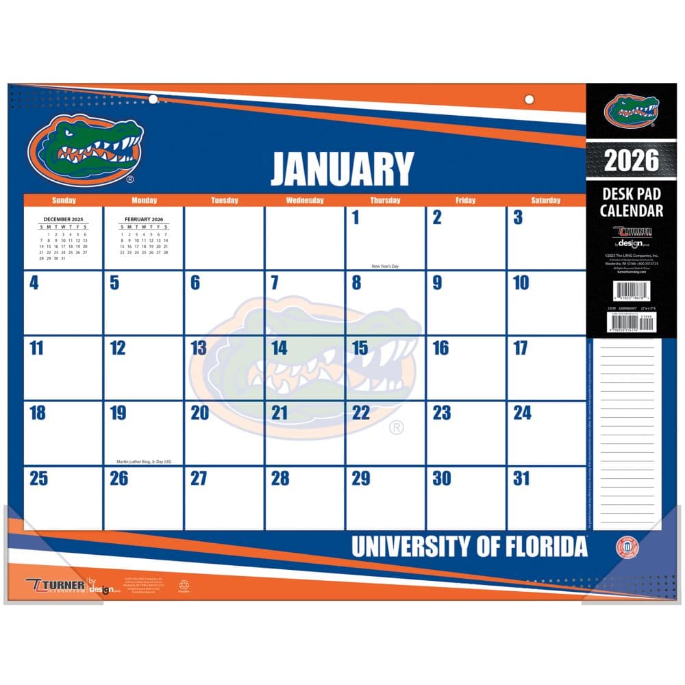 NCAA Florida Gators 2026 Desk Calendar Main Product Image