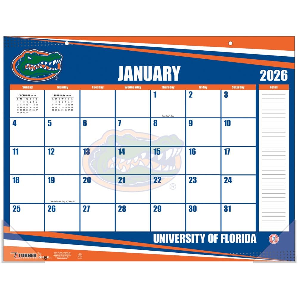 NCAA Florida Gators 2026 Desk Calendar First Alternate Image