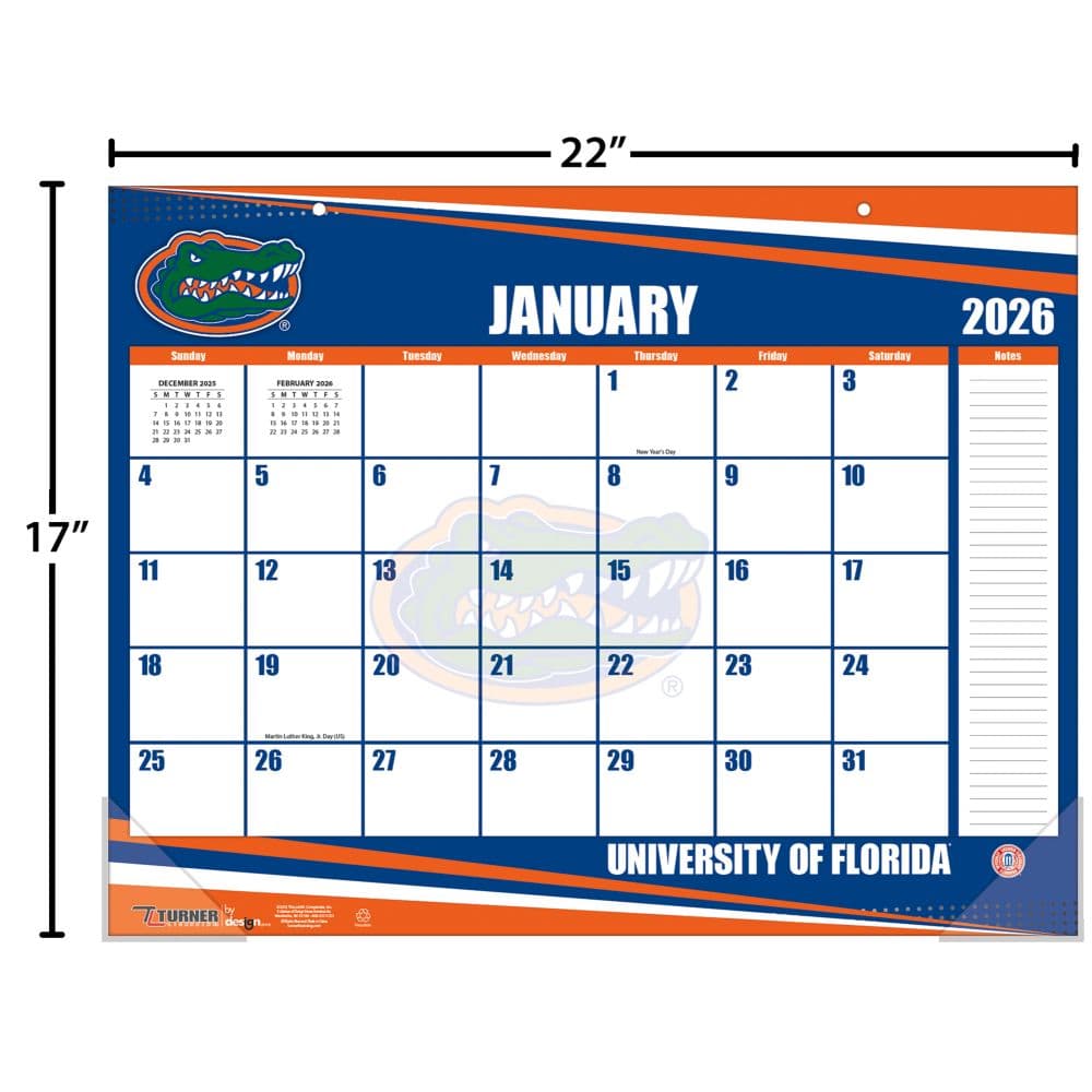 NCAA Florida Gators 2026 Desk Calendar Fourth Alternate Image