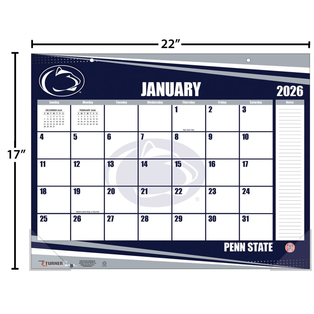 NCAA Penn State Nittany Lions 2026 Desk Calendar Fourth Alternate Image