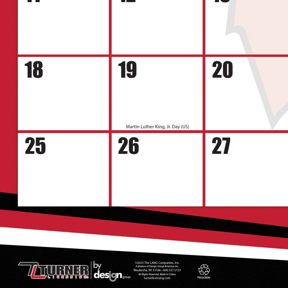 NCAA Wisconsin Badgers 2026 Desk Calendar Third Alternate Image