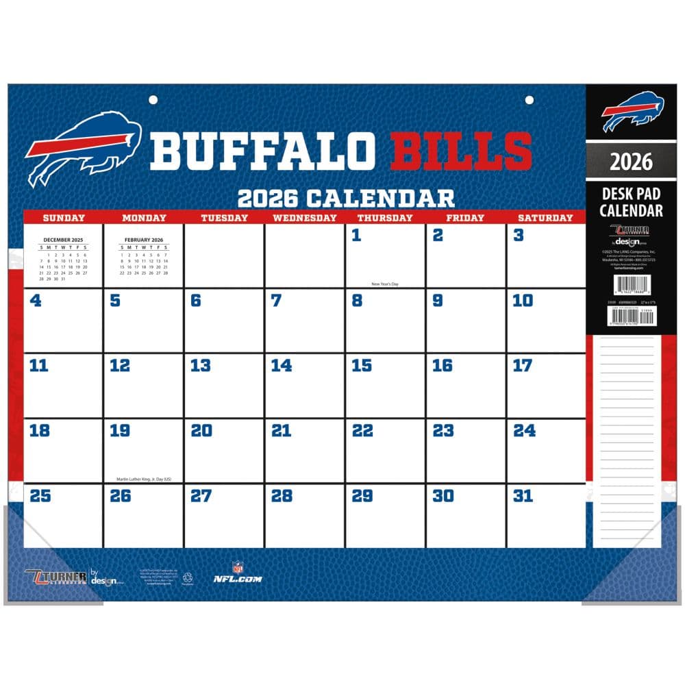 NFL Buffalo Bills 2026 Desk Calendar Main Product Image