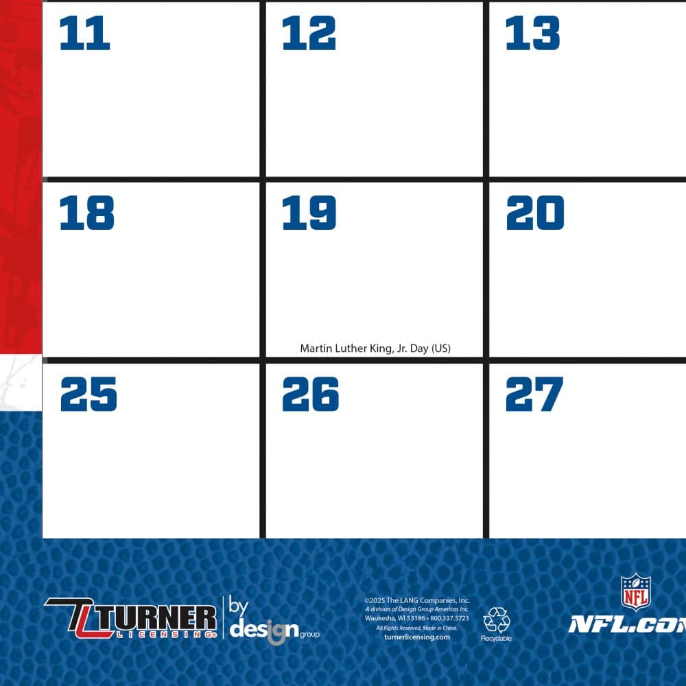 NFL Buffalo Bills 2026 Desk Calendar Third Alternate Image