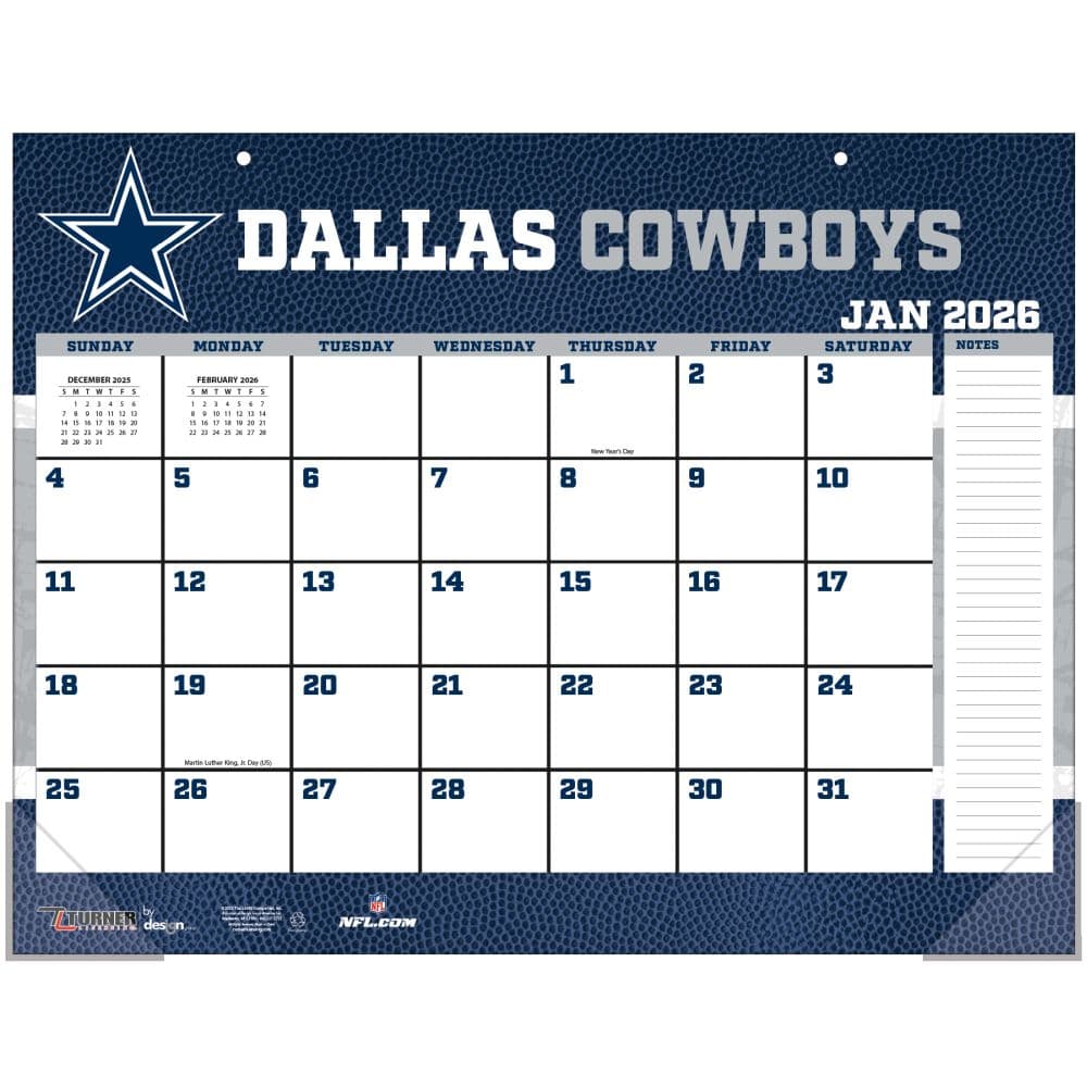 NFL Dallas Cowboys 2026 Desk Calendar First Alternate Image