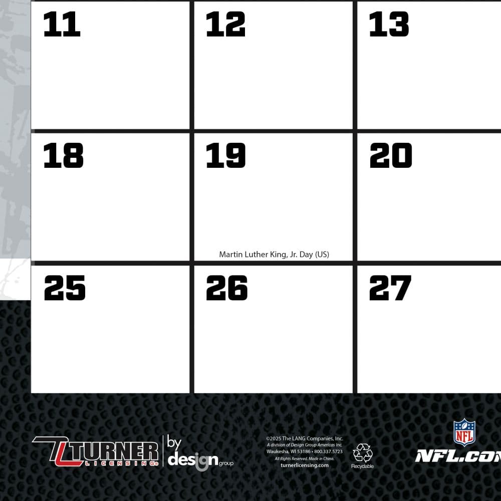 NFL Las Vegas Raiders 2026 Desk Calendar Third Alternate Image