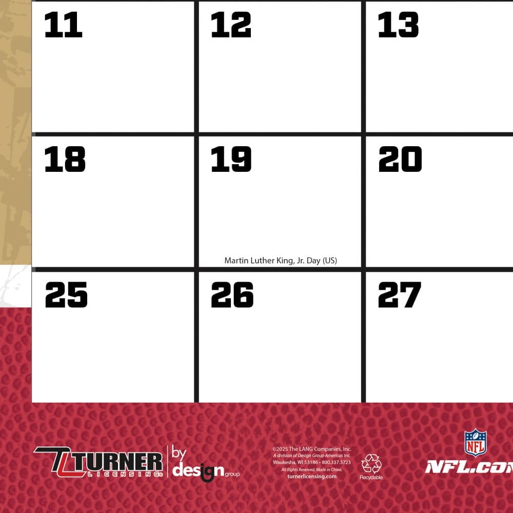 NFL San Francisco 49ers 2026 Desk Calendar Third Alternate Image