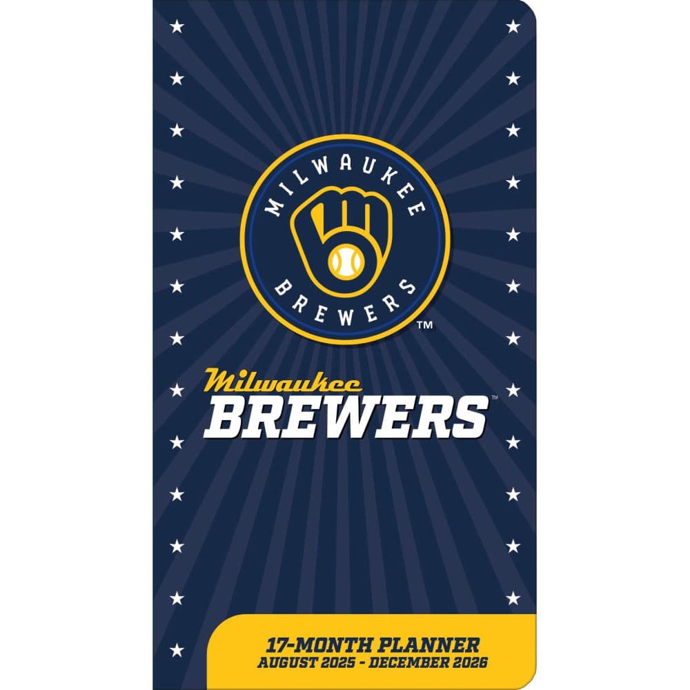 MLB Milwaukee Brewers 17 Month 2026 Pocket Planner Main Product Image
