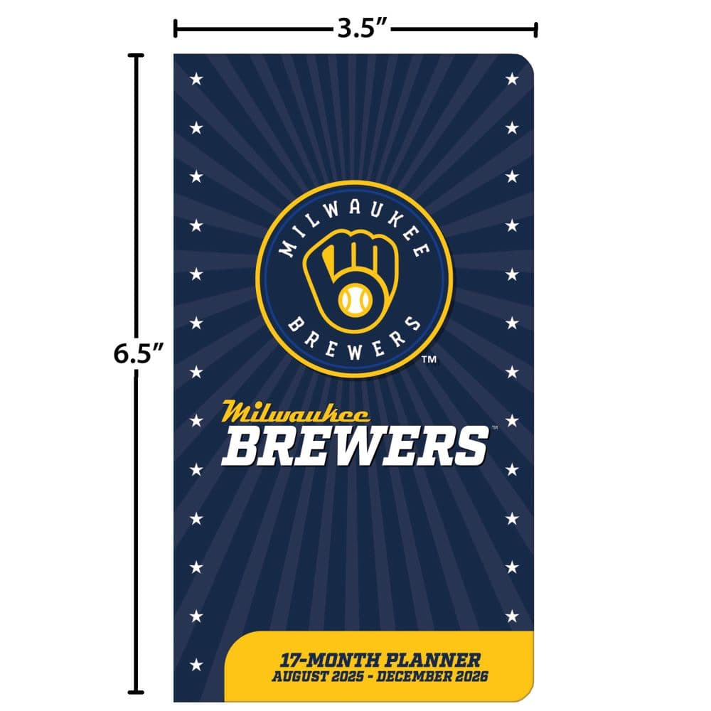 MLB Milwaukee Brewers 17 Month 2026 Pocket Planner Fifth Alternate Image