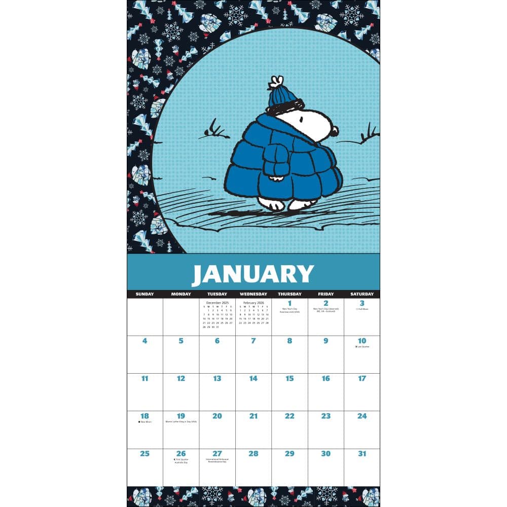 Peanuts Snoopy 2026 Wall Calendar Calendars Com