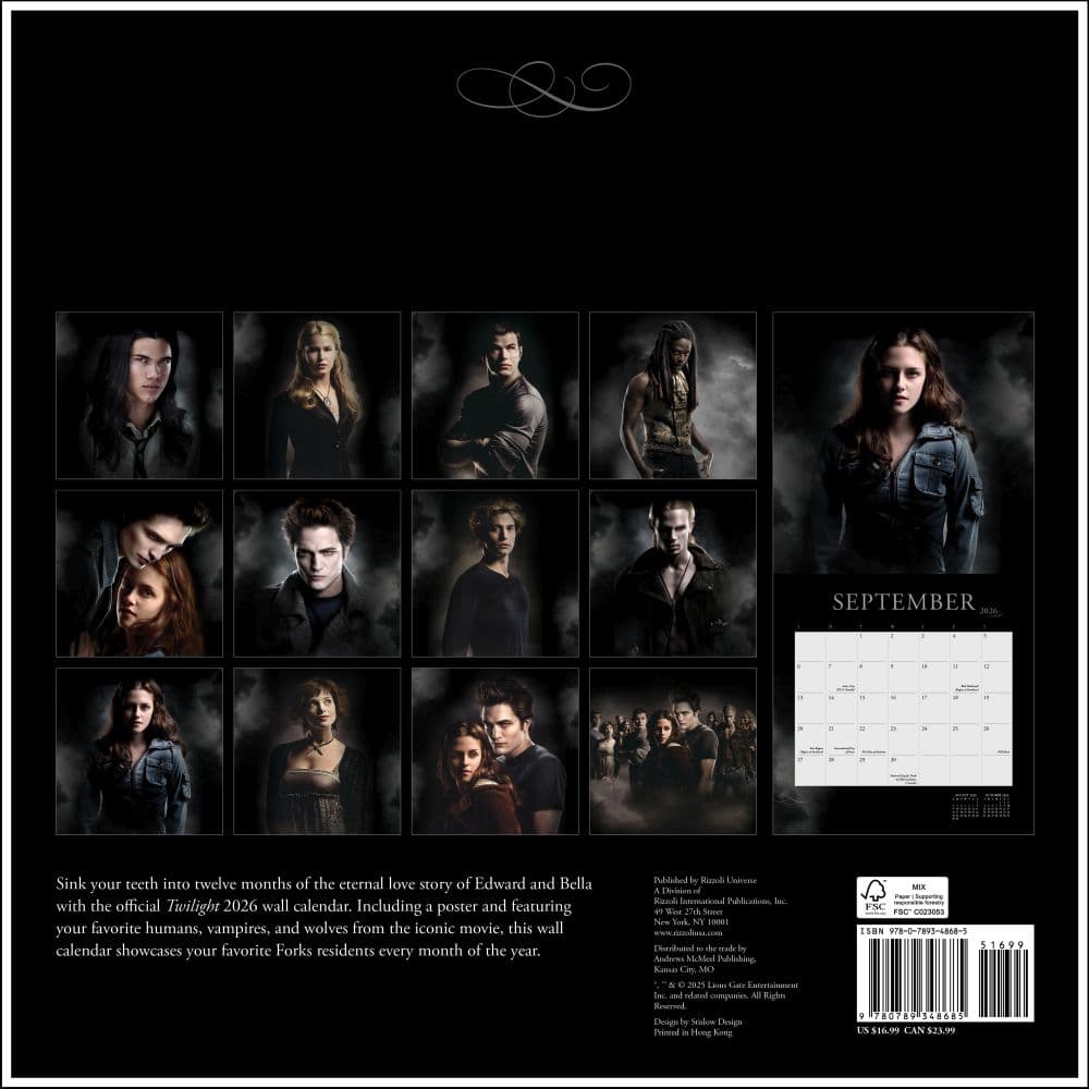 Twilight 2026 Wall Calendar First Alternate Image