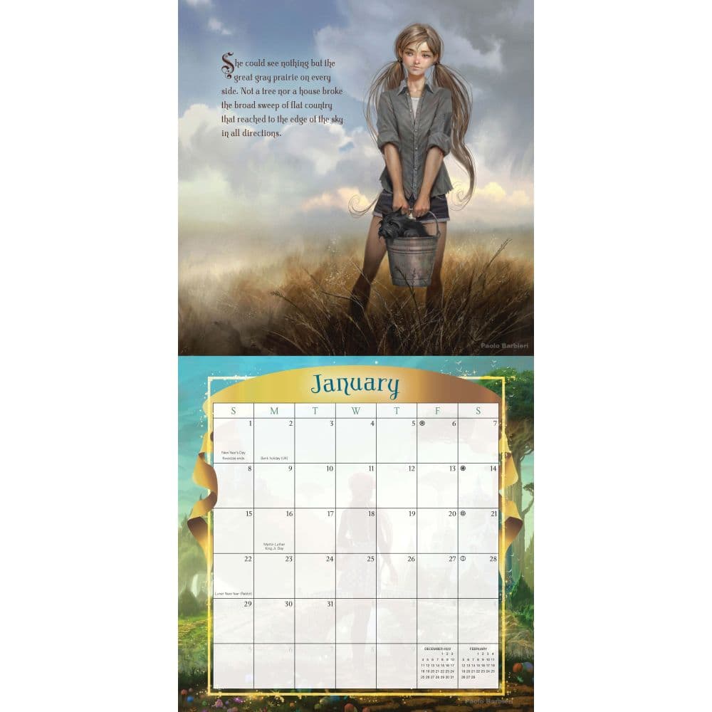 Wizard of Oz 2026 Wall Calendar, 12'' X 12'', 12-Month Calendar with Stapled Binding