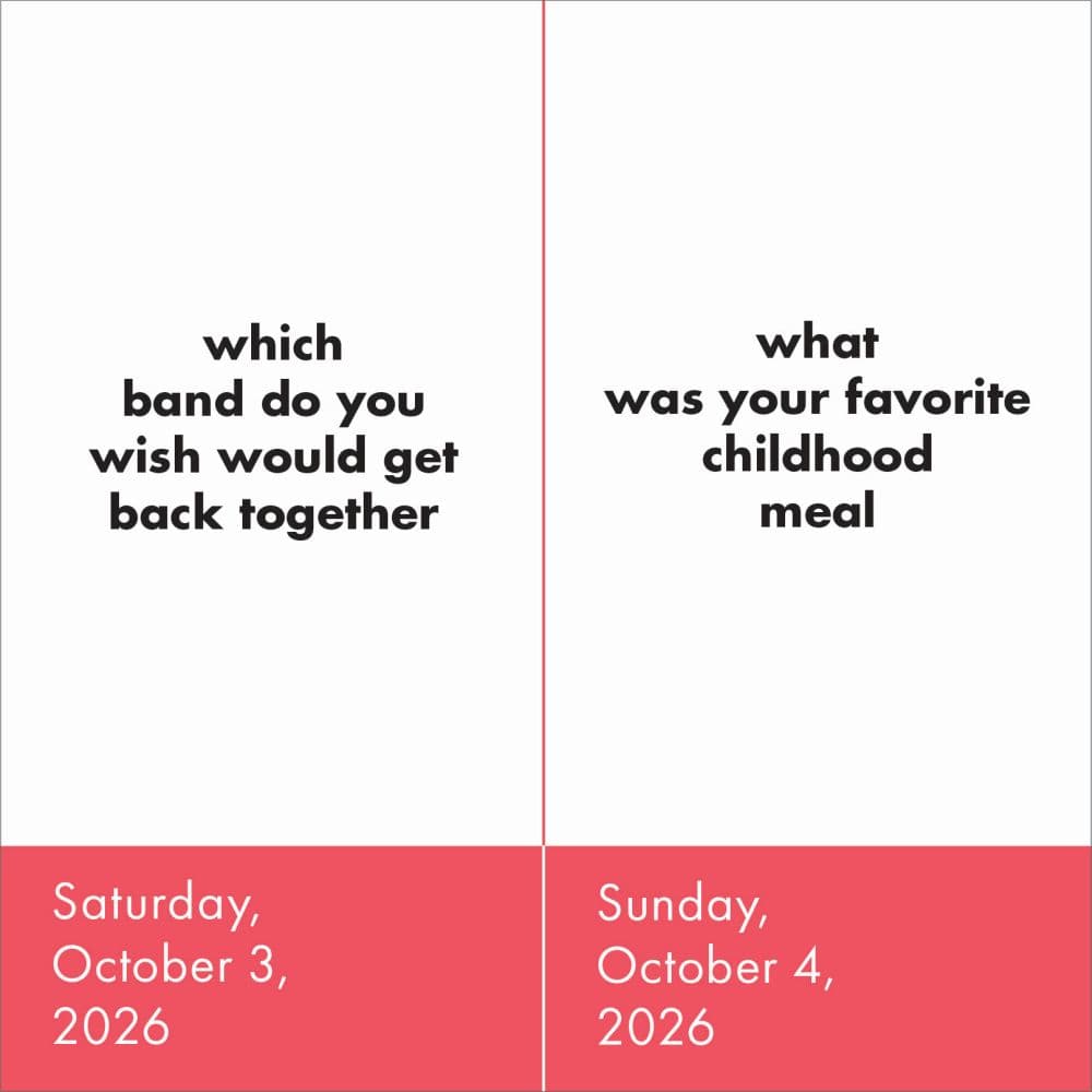 TableTopics Question Page-A-Day 2026 Desk Calendar Second Alternate Image