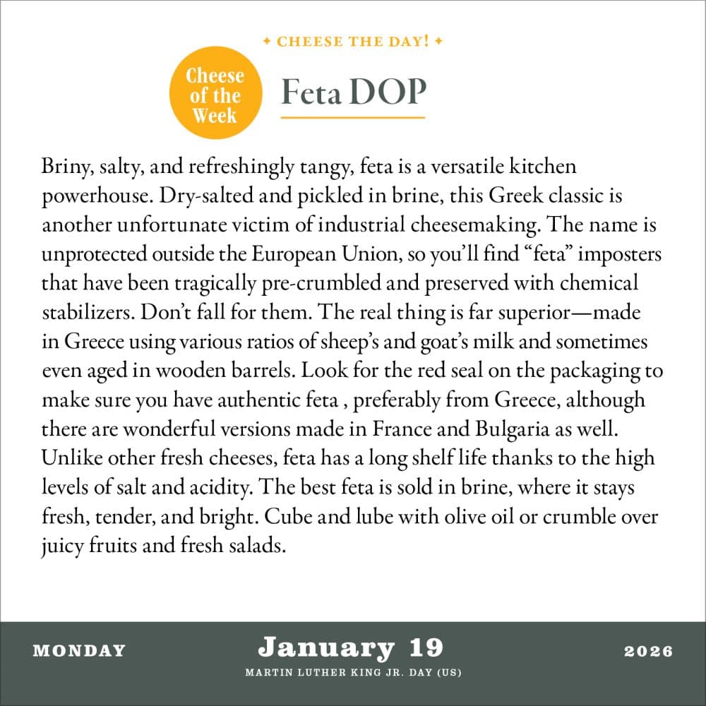 Cheese Sex Death 2026 Desk Calendar Third Alternate Image