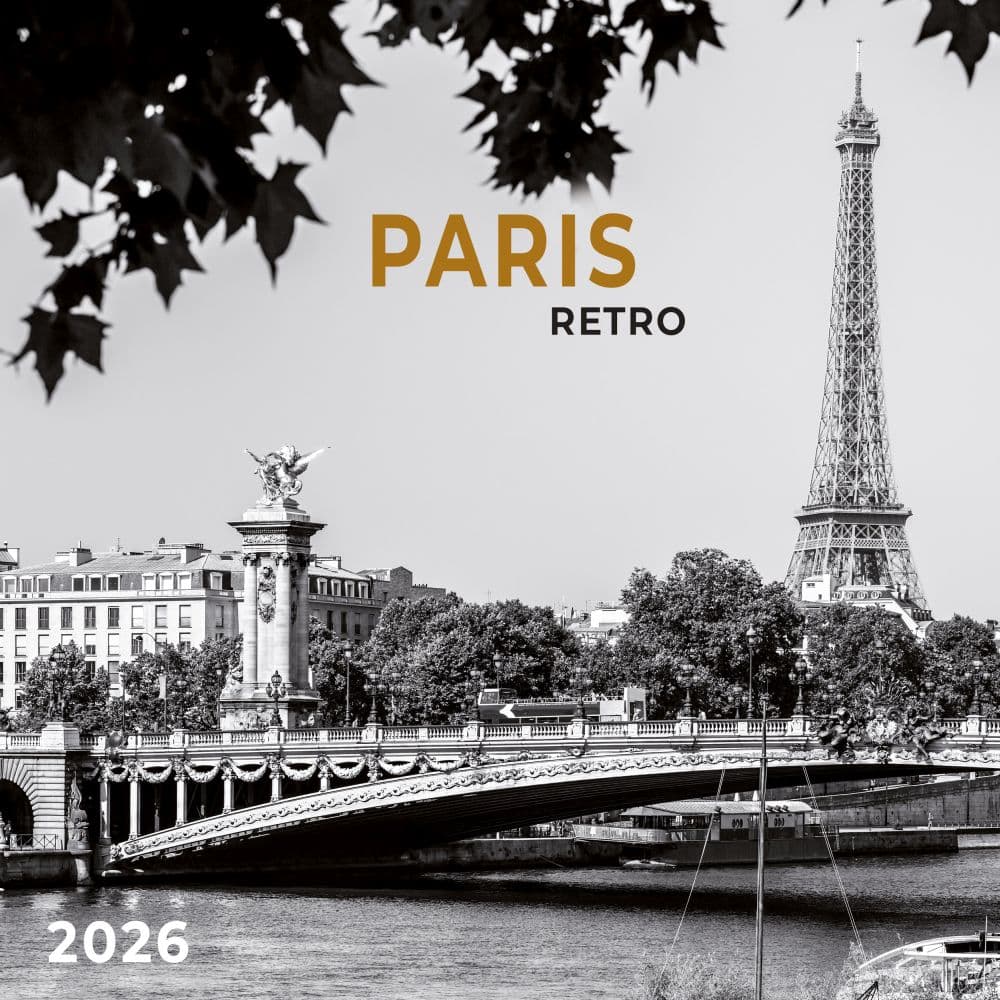 Paris Retro 2026 Wall Calendar - Calendars.com