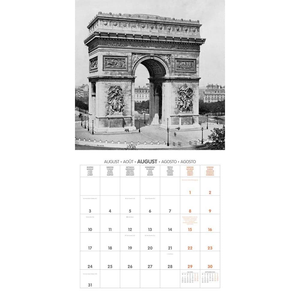 Paris Retro 2026 Mini Wall Calendar - Calendars.com