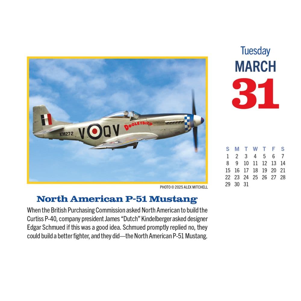 Golden Age of Flight 2026 Desk Calendar by Gladstone Media, 12'' X 12'', 16-Month Calendar with Stapled Binding