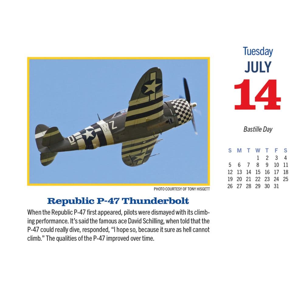 Golden Age of Flight 2026 Desk Calendar by Gladstone Media, 12'' X 12'', 16-Month Calendar with Stapled Binding