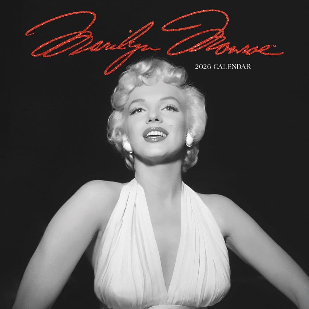 Marilyn Monroe Black and White 2026 Wall Calendar Main Product Image