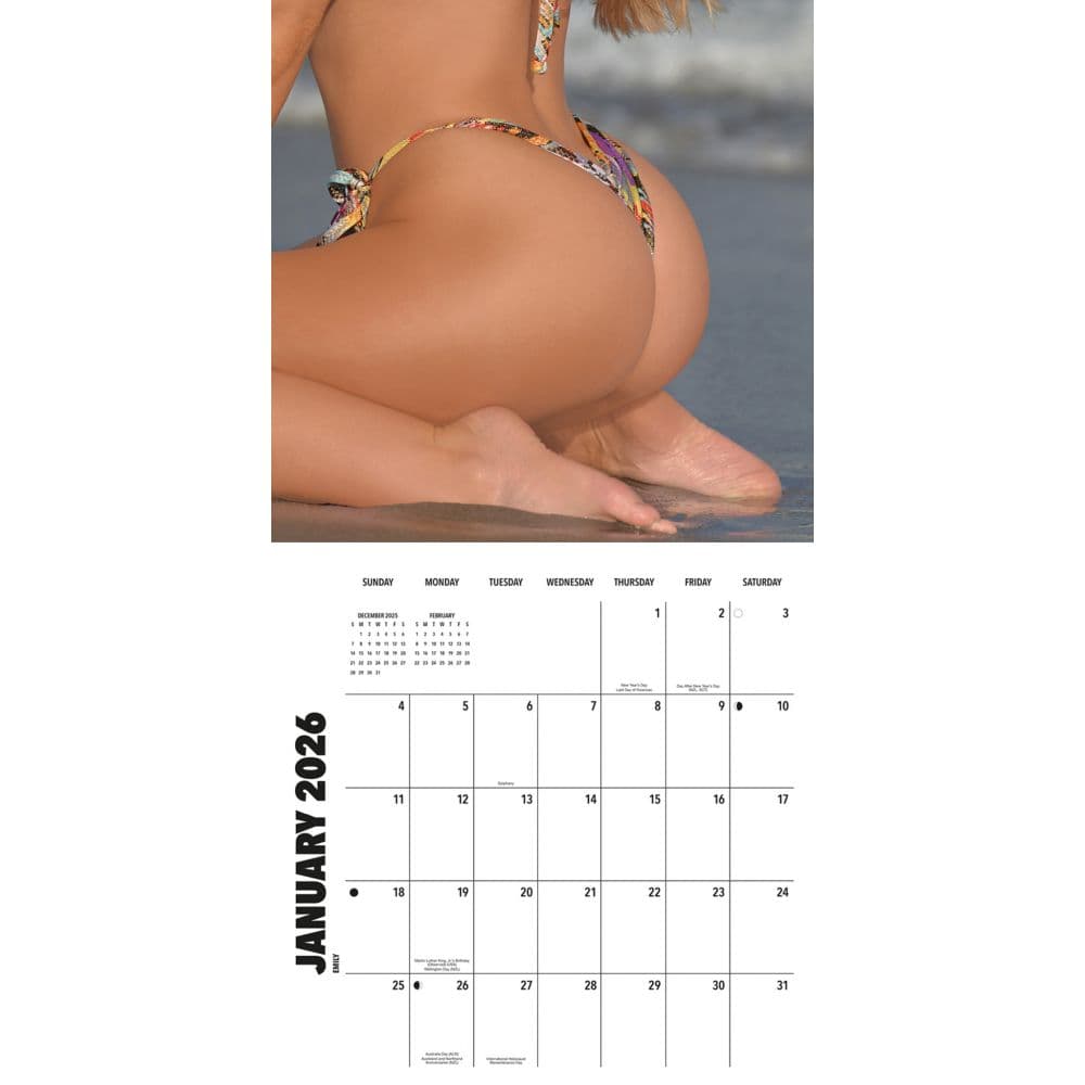 Hot Buns 2026 Wall Calendar, 12.01'' X 12.01'', 16-Month Calendar with Stapled Binding