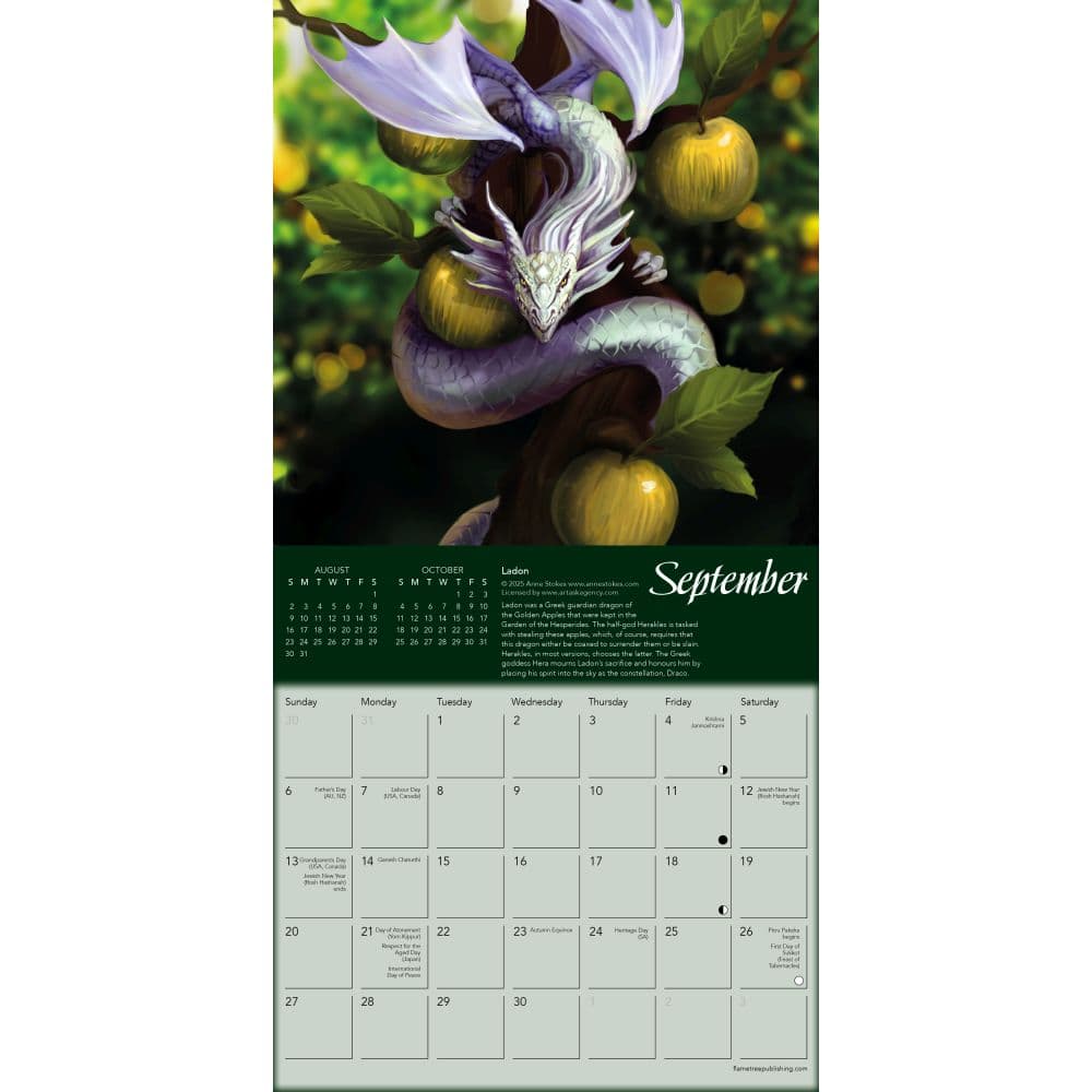 Dragon Legends of the World 2026 Mini Wall Calendar by Anne Stokes Third Alternate Image