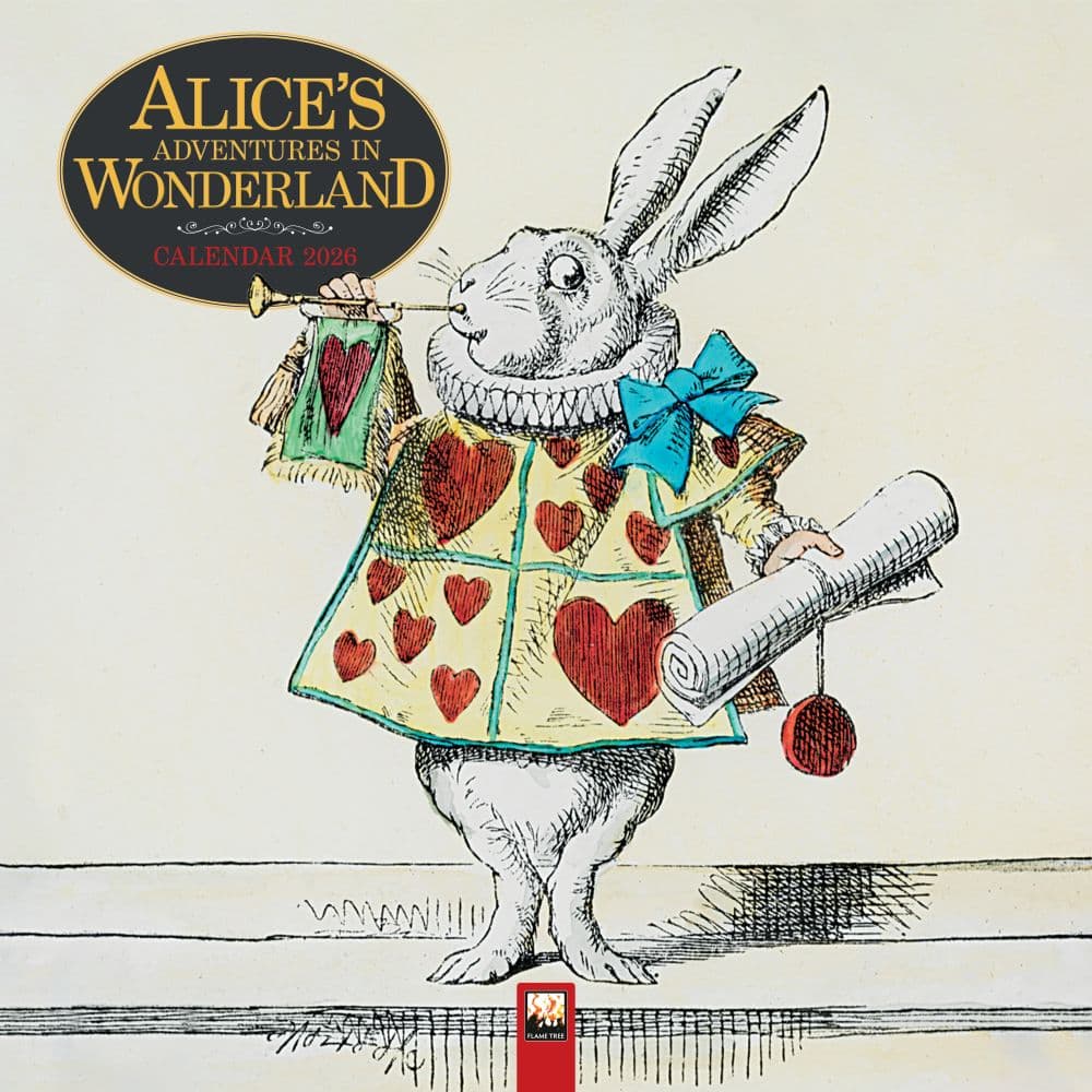 Alice Adventures In Wonderland 2026 Wall Calendar Main Product Image