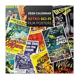 Retro Sci Fi Film Posters 2026 Wall Calendar