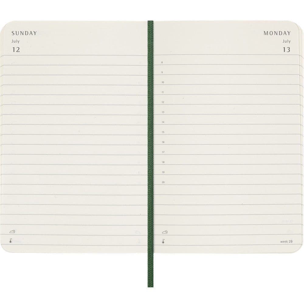 Moleskine Soft Cover Pocket Myrtle Green 12 Month Daily Planner Fourth Alternate Image