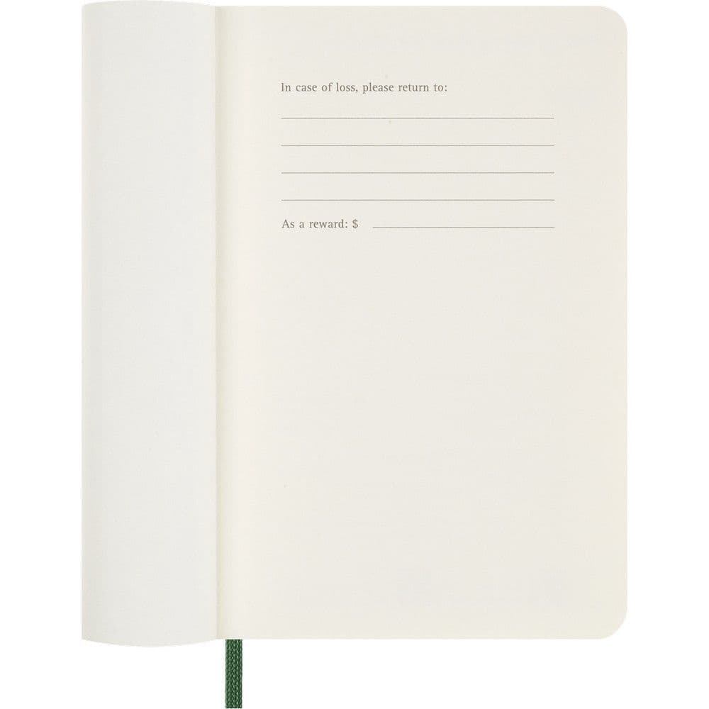 Moleskine Soft Cover Pocket Myrtle Green 12 Month 2026 Weekly Planner Third Alternate Image